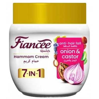 FIANCEE 7 IN 1 ONION & CASTOR ANTI-HAIR FALL HAMMAM CREAM HAIR MASK 450 ML